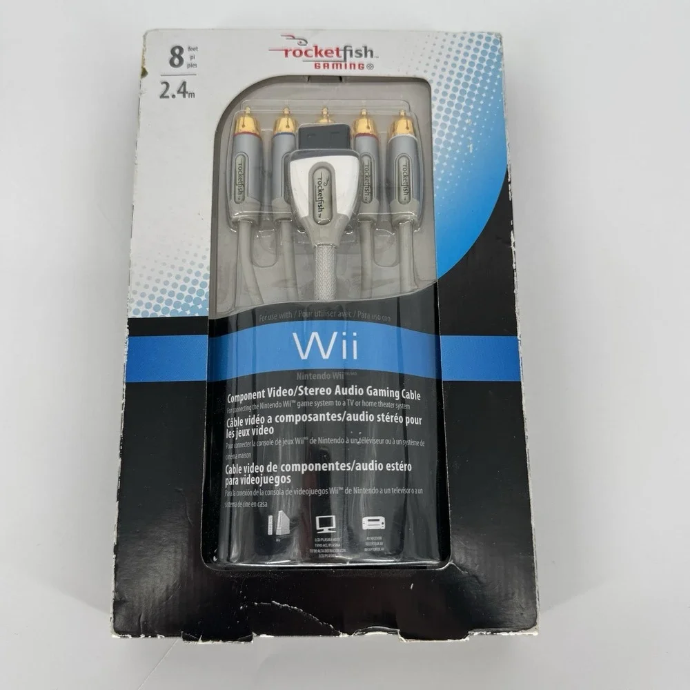 NEW Rocketfish Gaming 8ft Component Video/Stereo‎ Audio Cable - Nintendo Wii